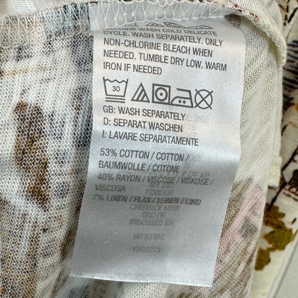 Naturals D&Co Linen Cotton Villa Print Maxi Dress L - Picture 4 of 8